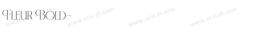 Fleur Bold字体转换